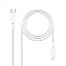 Nanocable Cable Lightning Macho a USB-C Macho 2m Blanco