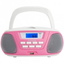 Aiwa BoomBox BBTU-300 Radio CD Bluetooth Infantil Rosa en PcComponentes