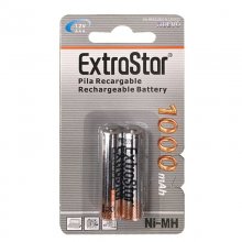 Extrastar Pack de 2 Pilas Recargables AAA HR03 1000mAh