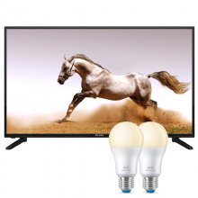 Pack Ambient Room TV Silver 410983 43" LED FullHD + WIZ 2x Bombillas Inteligentes WiFi/Bluetooth E27 en PcComponentes