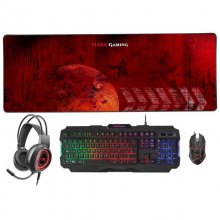 Mars Gaming MCPRGB2 Combo Gaming Teclado + Ratón + Auriculares + Alfombrilla XXL en PcComponentes
