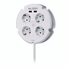 Simon Brico Regleta Circular 4 Tomas + 2 USB 1.5m en PcComponentes
