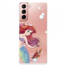 Funda Oficial de Disney Ariel y Sebastián Burbujas La Sirenita para Samsung Galaxy S21 en PcComponentes