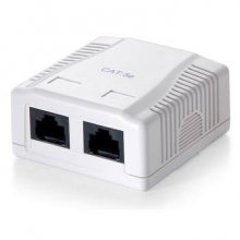 Roseta de Superficie Cat5e 2 Conectores Red Hembra RJ-45 en PcComponentes