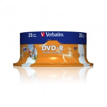 Verbatim DVD-R 16x 4.7GB Printable Tarrina 25 unds en PcComponentes