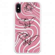 Funda Oficial de Disney Dumbo Fondo Rosa y Blanco para iPhone XS en PcComponentes