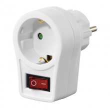 Hama Adaptador Enchufe Adaptador con Interruptor Blanco en PcComponentes