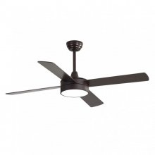 Fabrilamp Nevery Ventilador de Techo con Luz LED y Mando Aspas Reversibles 65W Marrón/Haya en PcComponentes