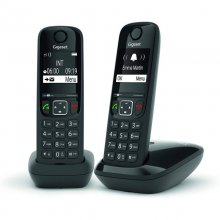 Gigaset AS690 Duo Pack de Teléfonos Inalámbricos Negros en PcComponentes