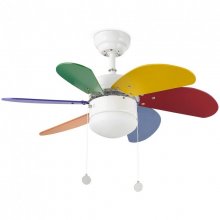 Faro Palao Ventilador de Techo con Luz 46W Multicolor