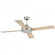 Faro Mallorca Ventilador de Techo con Mando Aspas Reversibles 59W Níquel/Madera