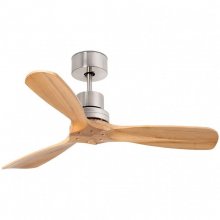 Faro Mini Lantau Ventilador de Techo con Mando 55W Níquel/Pino