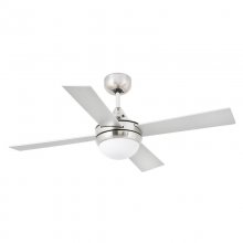 Faro Mini Icaria Ventilador de Techo con Luz y Mando Aspas Reversibles 35W Gris/Arce en PcComponentes