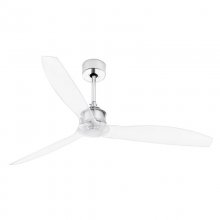 Faro Just Fan Ventilador de Techo con Mando 32W Cromo en PcComponentes