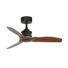 Faro Just Fan Ventilador de Techo con Mando 7W Negro/Nogal en PcComponentes