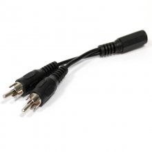BeMatik AY03900 Adaptador Audio Jack 3.5mm/RCA 10cm