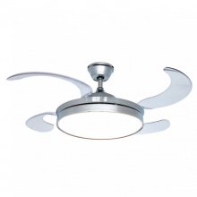 Tegaluxe Danubio Ventilador de Techo con Luz y Mando 35W Cromo en PcComponentes