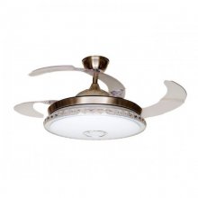 Tegaluxe Pavarotti Ventilador de Techo con Luz LED y Mando 37W Níquel en PcComponentes