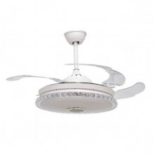 Tegaluxe Pavarotti Ventilador de Techo con Luz LED y Mando 37W Blanco en PcComponentes