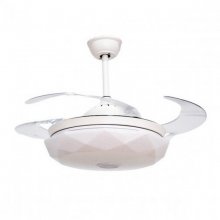 Tegaluxe Music Ventilador de Techo con Luz LED y Mando 36W Blanco en PcComponentes