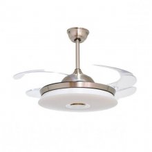 Tegaluxe Lennon Ventilador de Techo con Luz LED y Mando 37W Niquel en PcComponentes