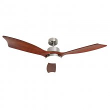 Sogo Ventilador de Techo con Luz LED y Mando 55W Níquel/Madera en PcComponentes
