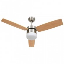 VidaXL Ventilador de Techo con Luz y Mando 41W Marrón Claro en PcComponentes