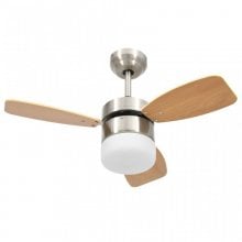 VidaXL Ventilador de Techo con Luz y Mando 39W Marrón Claro en PcComponentes