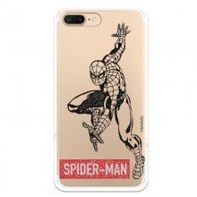 Funda Oficial de Marvel Spiderman Logo Rojo Transparente para iPhone 8 Plus en PcComponentes