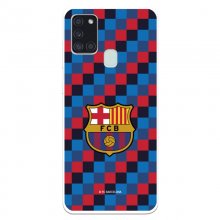 Funda Licencia Oficial FC Barcelona Escudo Fondo Cuadros para Samsung Galaxy A21S en PcComponentes