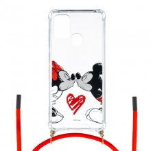 Funda Oficial de Disney Mickey y Minnie Beso Clásicos Disney para Samsung Galaxy A21S Colgante/Transparente en PcComponentes