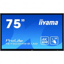 iiyama ProLite TE7503MIS-B1AG Pantalla de Señalización Digital LED 74.5" IPS UltraHD 4K Táctil en PcComponentes