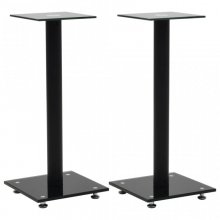 VidaXL Set de 2 Soportes para Altavoz Columna Cristal Templado Negro en PcComponentes