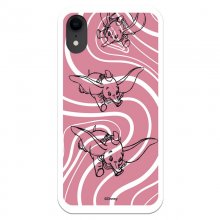 Funda Oficial de Disney Dumbo Fondo Rosa y Blanco para iPhone XR en PcComponentes