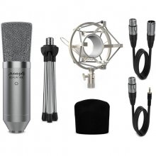 Audibax Berlin 1800 Silver Pack Micrófono Estudio Gran Diafragma en PcComponentes