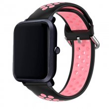 Cool Correa Universal Goma Negro-Rosa 20mm para Amazfit Bip/GTS/Bip Lite/Huawei/Samsung/Cool Oslo en PcComponentes