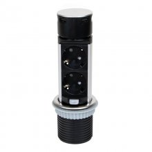 Emuca Vertikal Push60 Regleta Empotrable Retráctil 2 Tomas Schuko + 2 Puertos USB 1.5m en PcComponentes