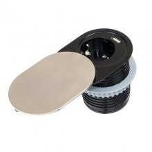 Emuca Vertikal Flat60 Enchufe Empotrable con Tapa 1 Toma + USB 1.5m en PcComponentes