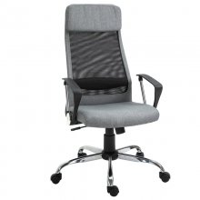 Vinsetto Silla de Oficina Ergonómica Basculante Gris en PcComponentes