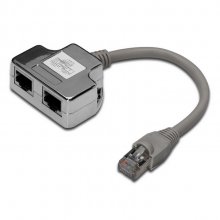 Ficha Duplicadora de Rede RJ45 Macho a 2xRJ45 Femeas Cat 5e en PcComponentes