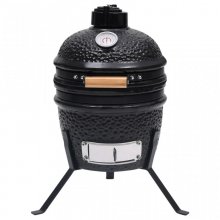 VidaXL Kamado Barbacoa con Ahumador 56cm Negra en PcComponentes