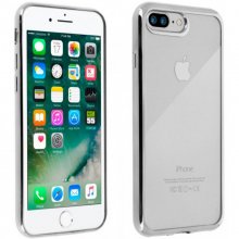Akashi Funda de Silicona Transparente/Plata para iPhone 7 Plus/8 Plus en PcComponentes