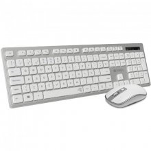 Subblim Ergo Combo Teclado + Ratón Inalámbrico Plata/Blanco en PcComponentes