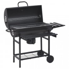 VidaXL Barbacoa de Barril con Ruedas Negro en PcComponentes