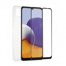 Muvit Funda Cristal Soft para Samsung A22 5G + Protector de Pantalla Cristal Templado Marco Negro Reacondicionado en PcComponentes