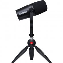 Shure MV7 Micrófono Dinámico para Podcast XLR/USB Negro + Trípode en PcComponentes