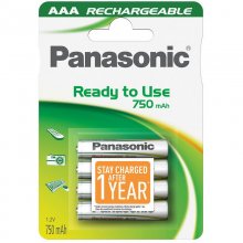 Panasonic Pack 4 Pilas Recargables 750mAh AAA en PcComponentes