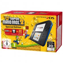 Nintendo 2DS Azul/Negra + Nuevo Super Mario 2 Reacondicionado en PcComponentes