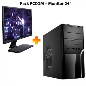 PcCom Low Cost Intel Celeron G3900 / 4GB / 500GB + Benq GW2470HE 24" LED en PcComponentes
