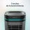 Riscaldatore in ceramica nera intelligente Cecotec ReadyWarm 1550 Max Ceramic Rotate 1500W